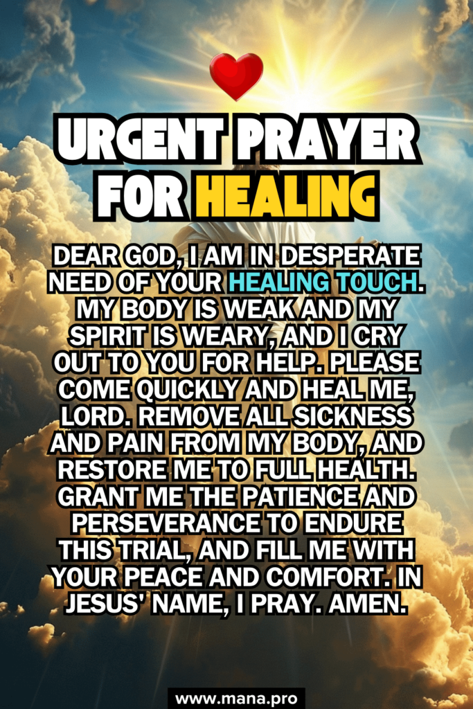 Urgent Prayer For Healing